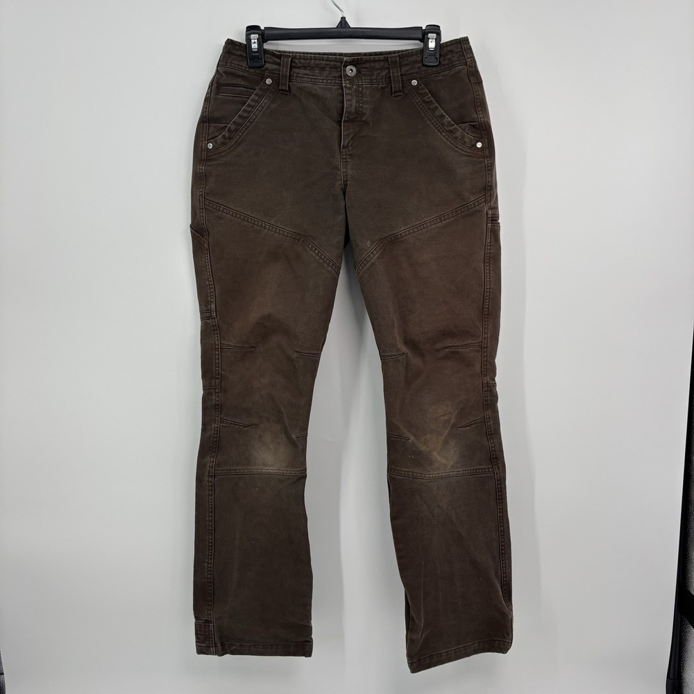 Kuhl Rydr Pants Women's 8 Reg Brown Reinforced Knee Workwear Hiking Carpenter